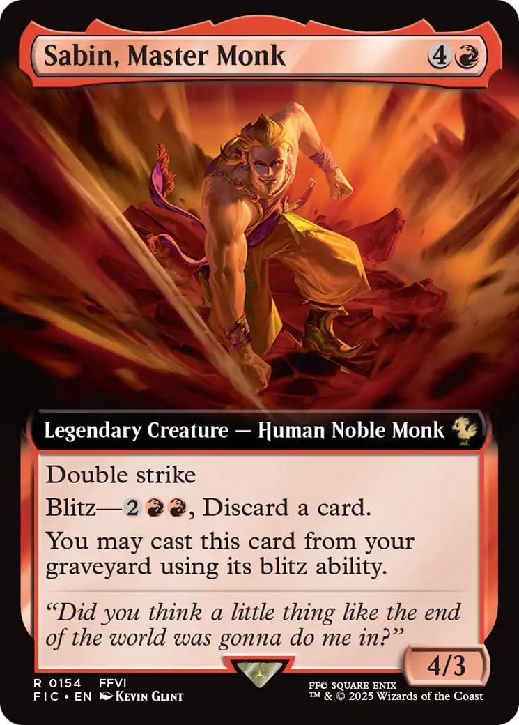 Sabin, Master Monk (Extended Art) [FINAL FANTASY Commander] | Good Games North