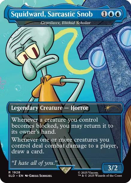 Squidward, Sarcastic Snob - Grazilaxx, Illithid Scholar [Secret Lair Drop Series] | Good Games North