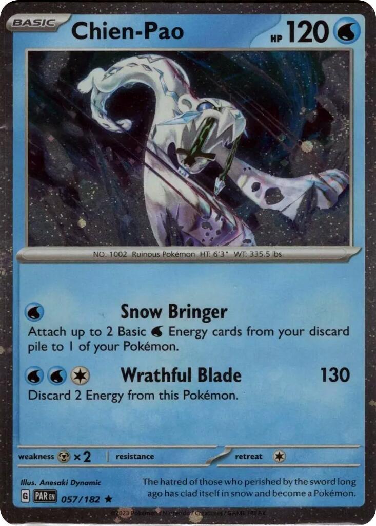 Chien-Pao (057/182) (Cosmos Holo) [Scarlet & Violet: Paradox Rift] | Good Games North