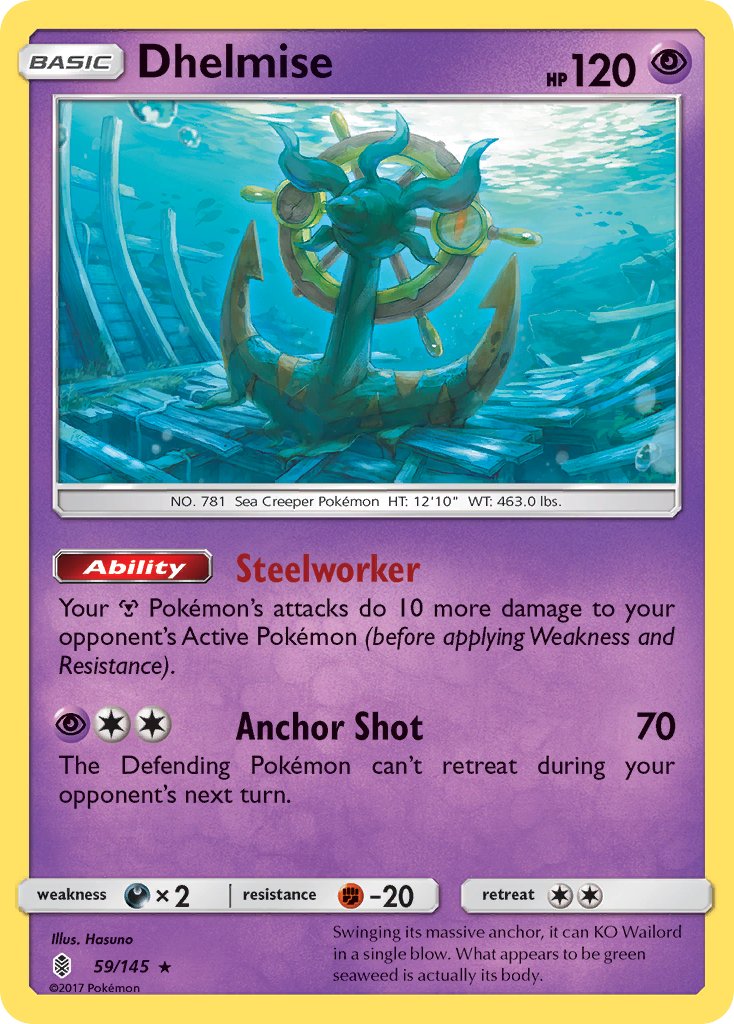 Dhelmise (59/145) (Theme Deck Exclusive) [Sun & Moon: Guardians Rising] | Good Games North