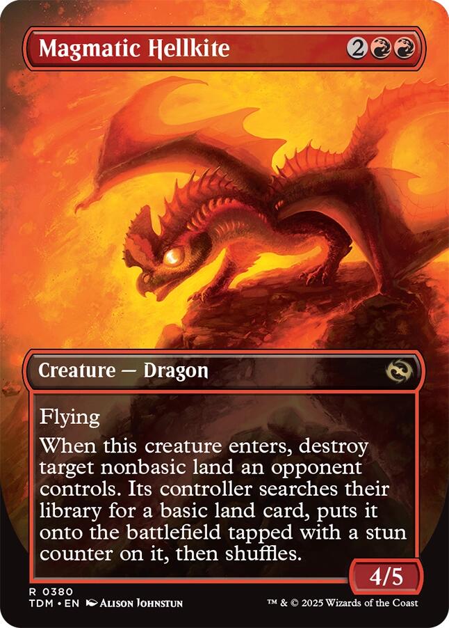 Magmatic Hellkite (Borderless) [Tarkir: Dragonstorm] | Good Games North