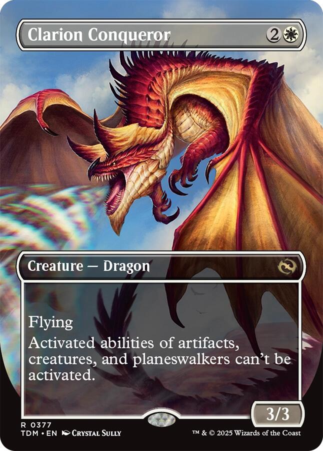 Clarion Conqueror (Borderless) [Tarkir: Dragonstorm] | Good Games North