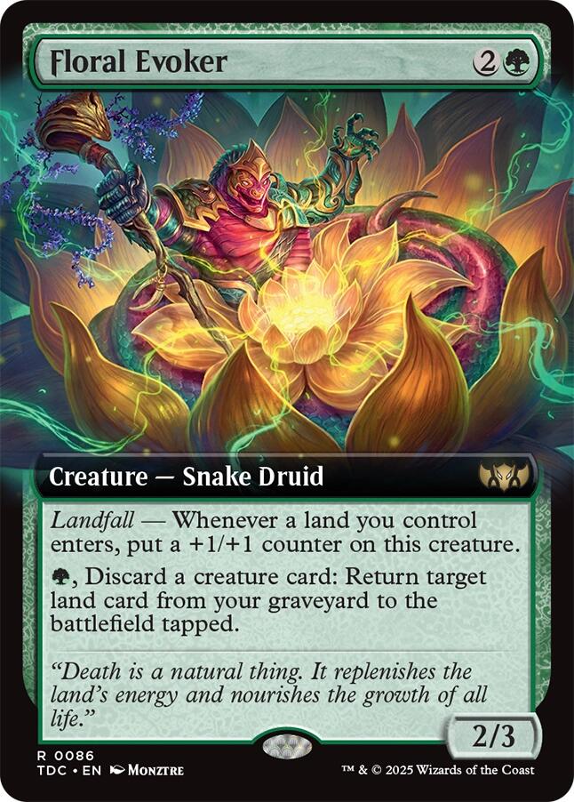 Floral Evoker (Extended Art) [Tarkir: Dragonstorm Commander] | Good Games North
