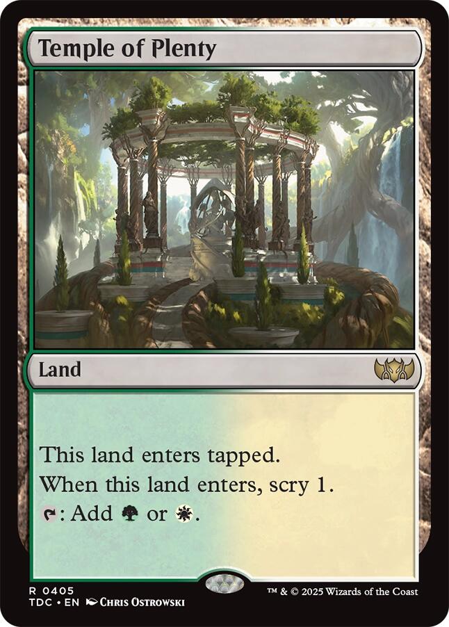 Temple of Plenty [Tarkir: Dragonstorm Commander] | Good Games North