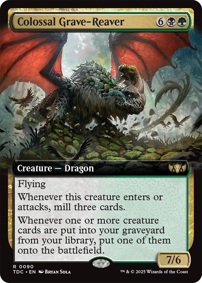 Colossal Grave-Reaver (Extended Art) [Tarkir: Dragonstorm Commander] | Good Games North