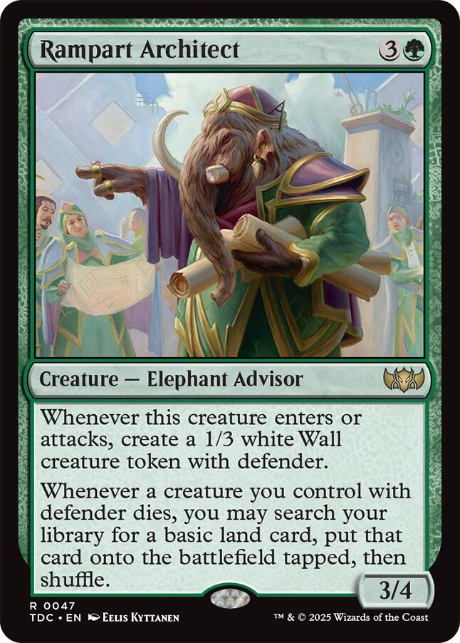 Rampart Architect [Tarkir: Dragonstorm Commander] | Good Games North