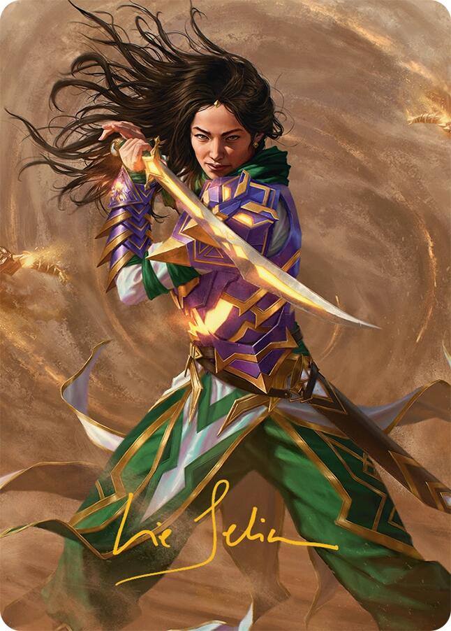 Descendant of Storms Art Card (2/54) (Gold-Stamped Signature) [Tarkir: Dragonstorm Art Series] | Good Games North