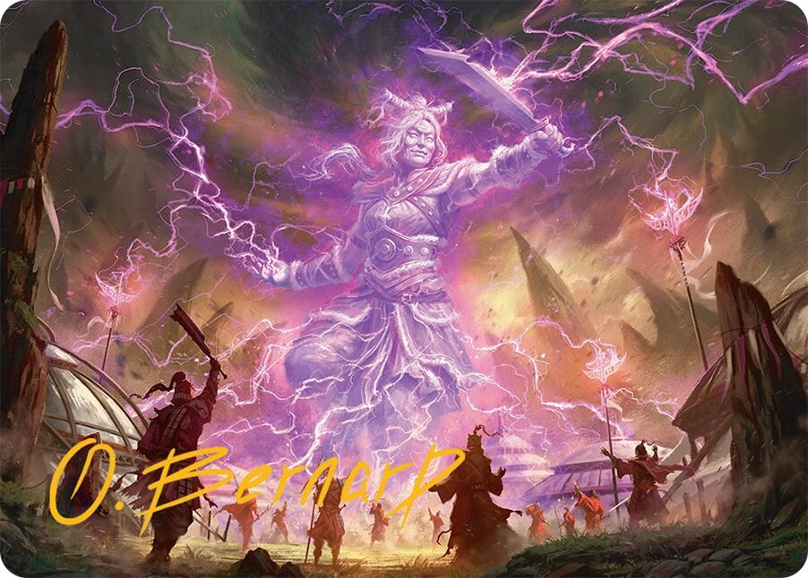 Smile at Death Art Card (4/54) (Gold-Stamped Signature) [Tarkir: Dragonstorm Art Series] | Good Games North