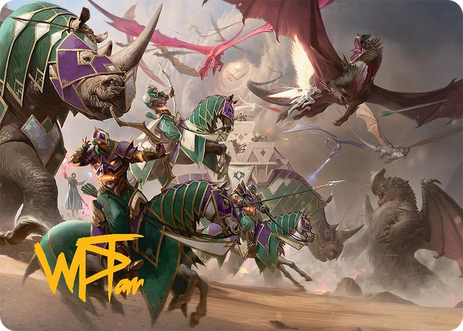 United Battlefront Art Card (5/54) (Gold-Stamped Signature) [Tarkir: Dragonstorm Art Series] | Good Games North