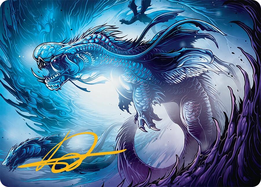 Roiling Dragonstorm Art Card (33/54) (Gold-Stamped Signature) [Tarkir: Dragonstorm Art Series] | Good Games North