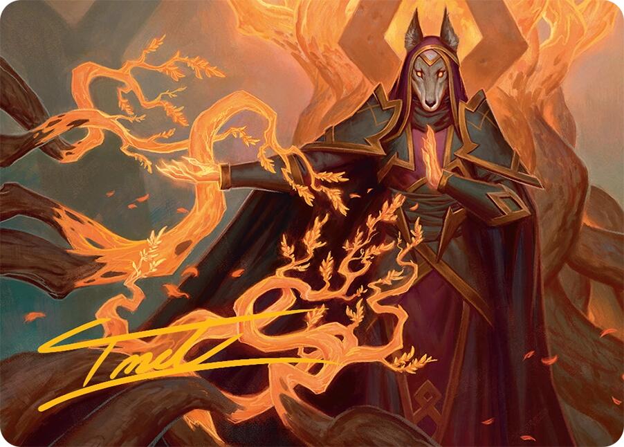 Abzan Devotee Art Card (10/54) (Gold-Stamped Signature) [Tarkir: Dragonstorm Art Series] | Good Games North