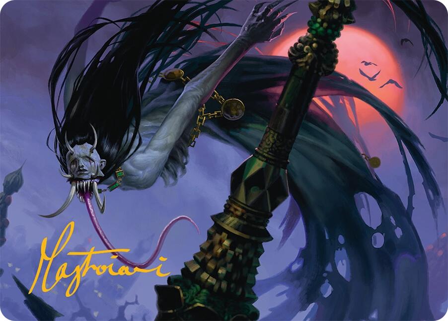Qarsi Revenant Art Card (12/54) (Gold-Stamped Signature) [Tarkir: Dragonstorm Art Series] | Good Games North