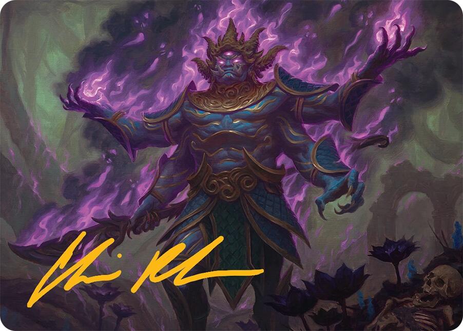 Rot-Curse Rakshasa Art Card (13/54) (Gold-Stamped Signature) [Tarkir: Dragonstorm Art Series] | Good Games North