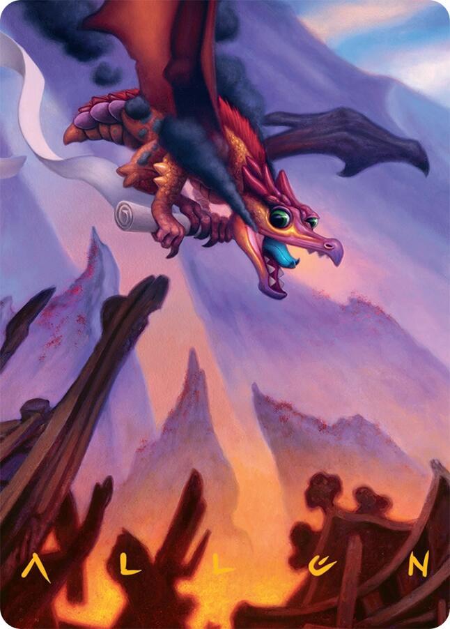 Scavenger Regent Art Card (45/54) (Gold-Stamped Signature) [Tarkir: Dragonstorm Art Series] | Good Games North