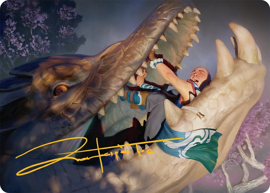 Jaws of Defeat Art Card (53/54) (Gold-Stamped Signature) [Tarkir: Dragonstorm Art Series] | Good Games North