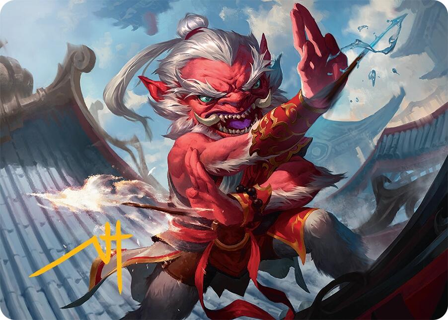 Devoted Duelist Art Card (15/54) (Gold-Stamped Signature) [Tarkir: Dragonstorm Art Series] | Good Games North
