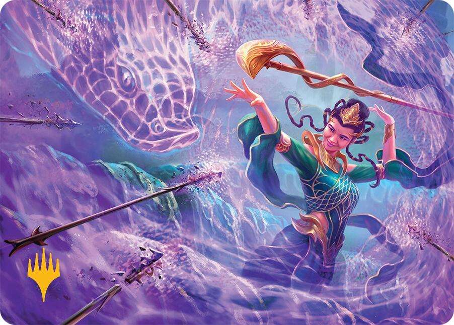 Snakeskin Veil Art Card (19/54) (Gold-Stamped Signature) [Tarkir: Dragonstorm Art Series] | Good Games North