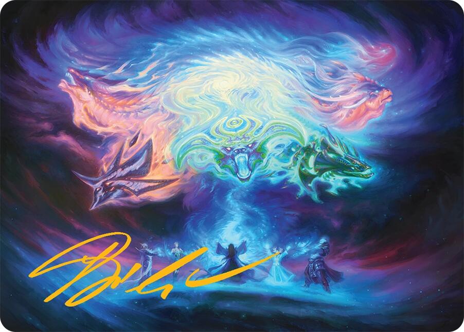 Call the Spirit Dragons Art Card (21/54) (Gold-Stamped Signature) [Tarkir: Dragonstorm Art Series] | Good Games North