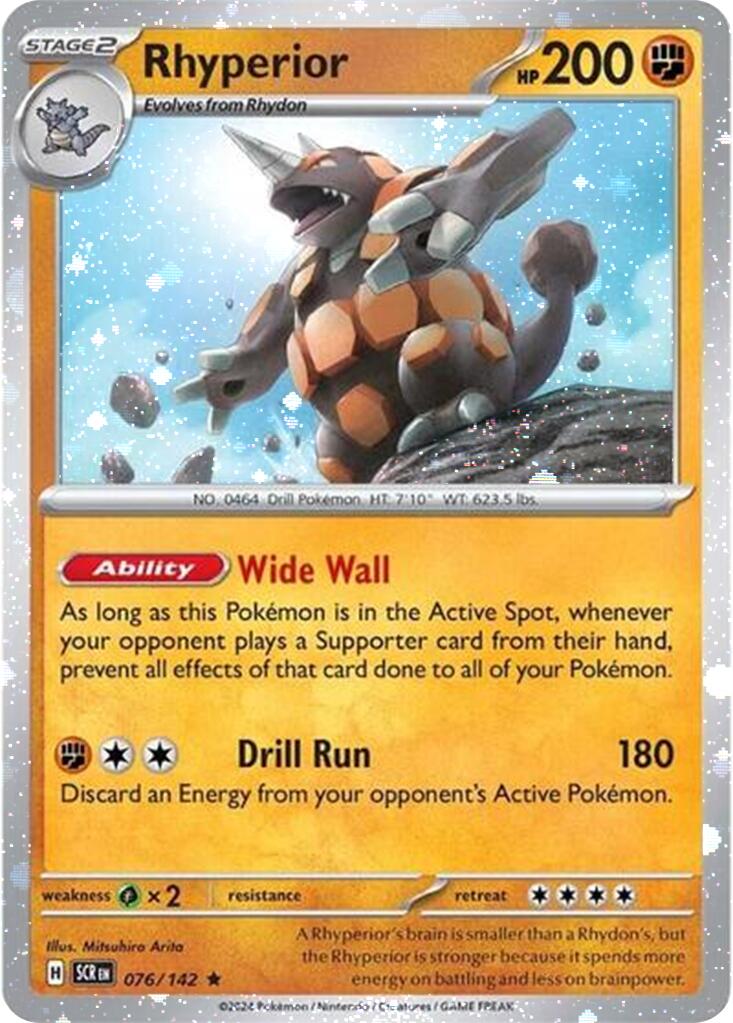 Rhyperior (076/142) (Cosmos Holo) [Scarlet & Violet: Stellar Crown] | Good Games North