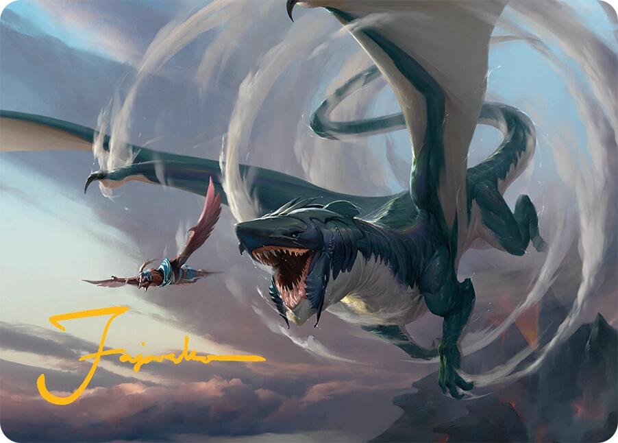 Whirlwing Stormbrood Art Card (27/54) (Gold-Stamped Signature) [Tarkir: Dragonstorm Art Series] | Good Games North