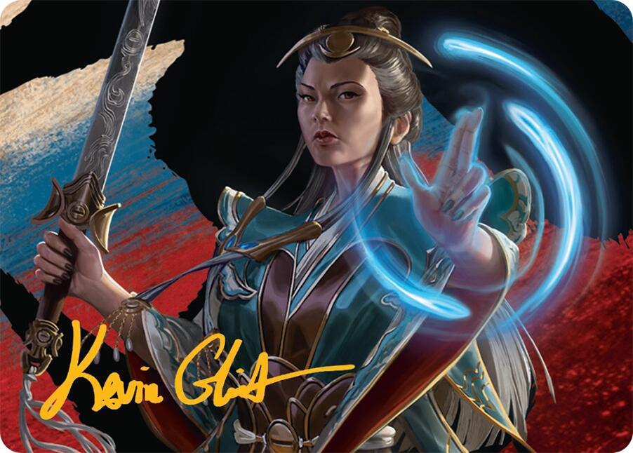 Narset, Jeskai Waymaster Art Card (44/54) (Gold-Stamped Signature) [Tarkir: Dragonstorm Art Series] | Good Games North