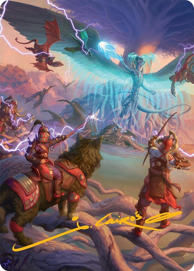 All-Out Assault Art Card (50/54) (Gold-Stamped Signature) [Tarkir: Dragonstorm Art Series] | Good Games North