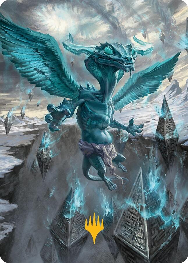 Ugin, Eye of the Storms Art Card (47/54) (Gold-Stamped Signature) [Tarkir: Dragonstorm Art Series] | Good Games North