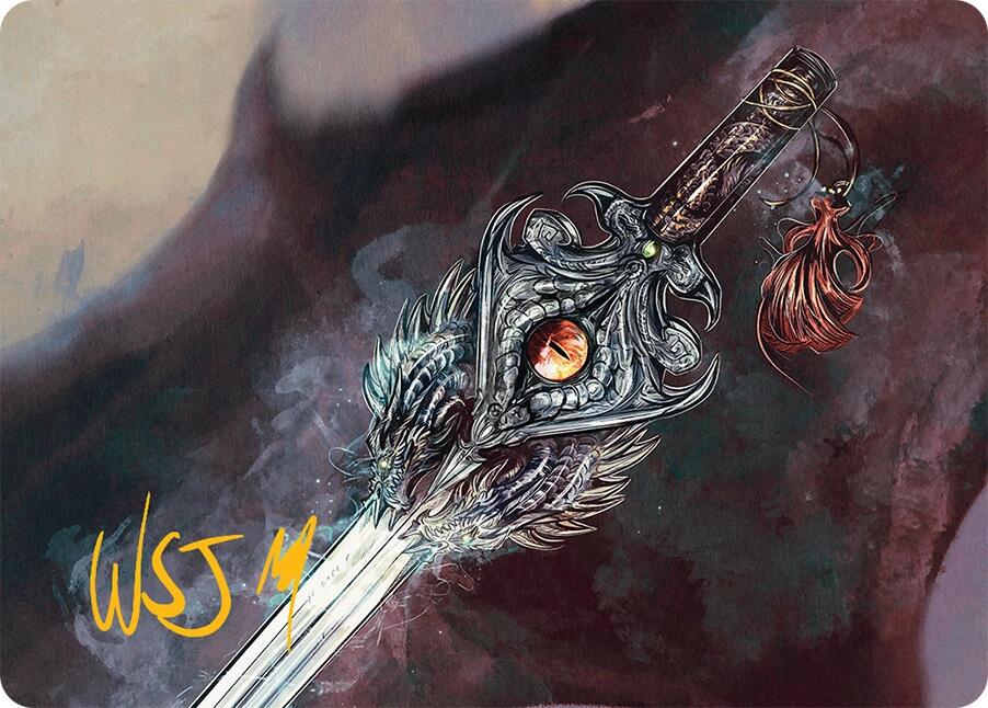 Dragonfire Blade Art Card (40/54) (Gold-Stamped Signature) [Tarkir: Dragonstorm Art Series] | Good Games North