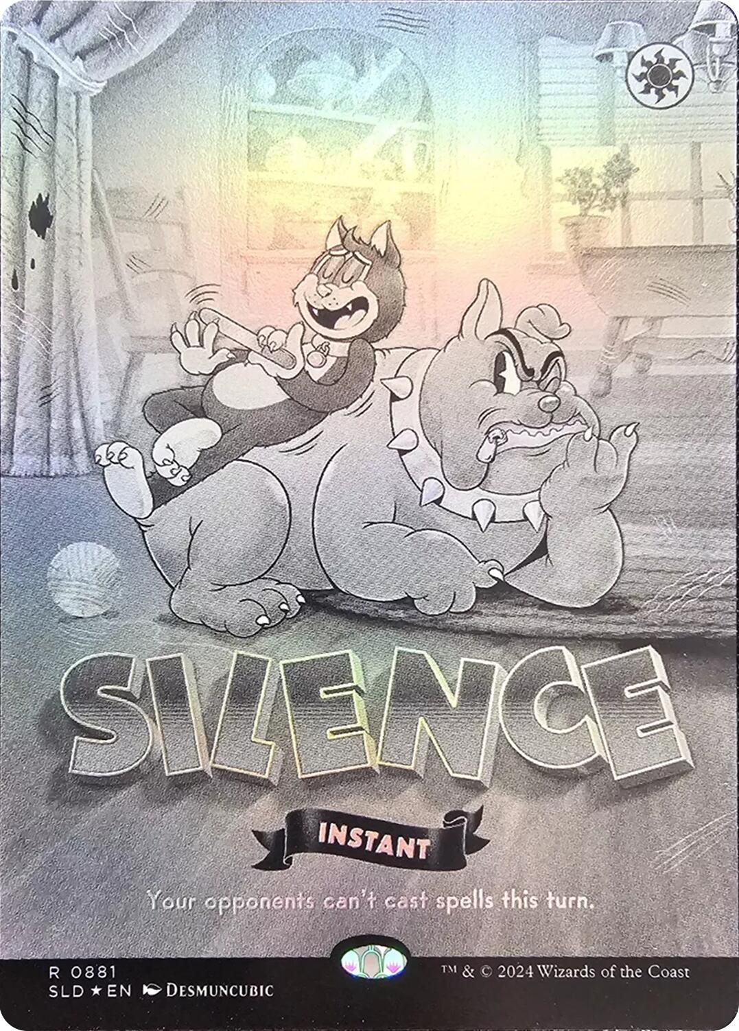 Silence (0881) (Black & White Foil) [Secret Lair Drop Series] | Good Games North