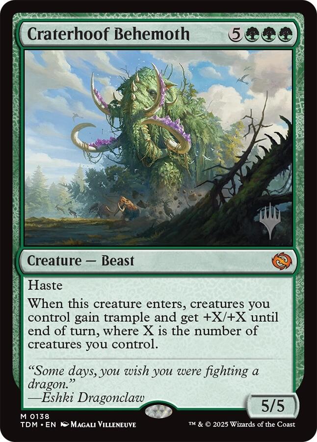 Craterhoof Behemoth [Tarkir: Dragonstorm Promos] | Good Games North