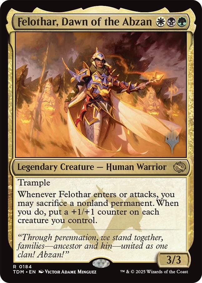 Felothar, Dawn of the Abzan [Tarkir: Dragonstorm Promos] | Good Games North