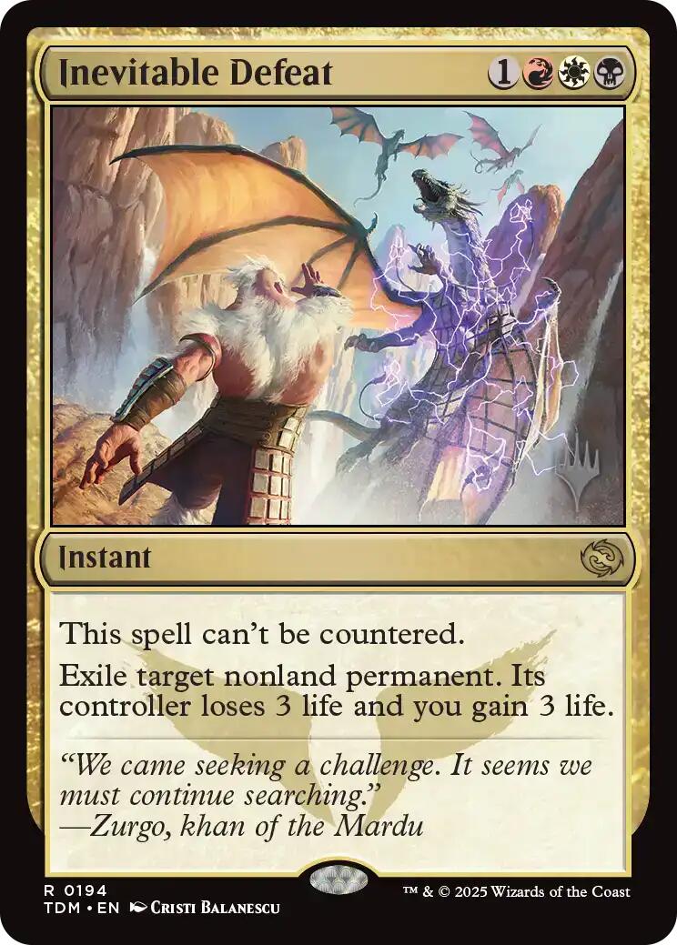 Inevitable Defeat [Tarkir: Dragonstorm Promos] | Good Games North