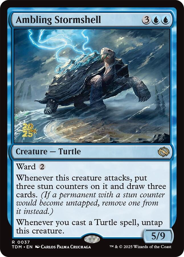 Ambling Stormshell [Tarkir: Dragonstorm Prerelease Promos] | Good Games North