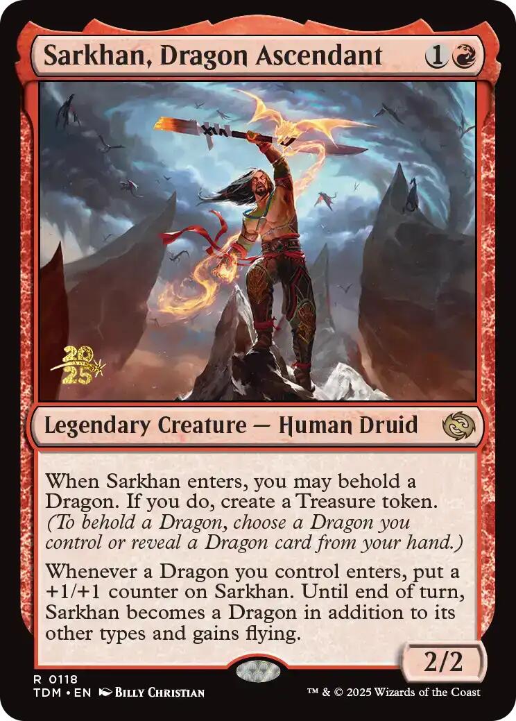 Sarkhan, Dragon Ascendant [Tarkir: Dragonstorm Prerelease Promos] | Good Games North