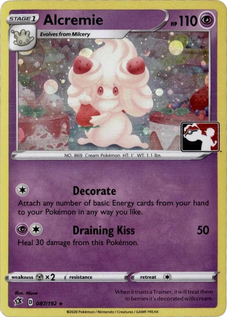 Alcremie (087/192) (Play Pokemon Promo) [League & Championship Cards] | Good Games North