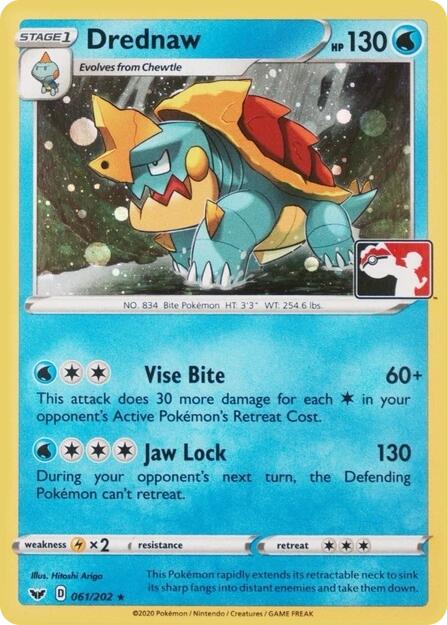 Drednaw (061/202) (Play Pokemon Promo) [League & Championship Cards] | Good Games North