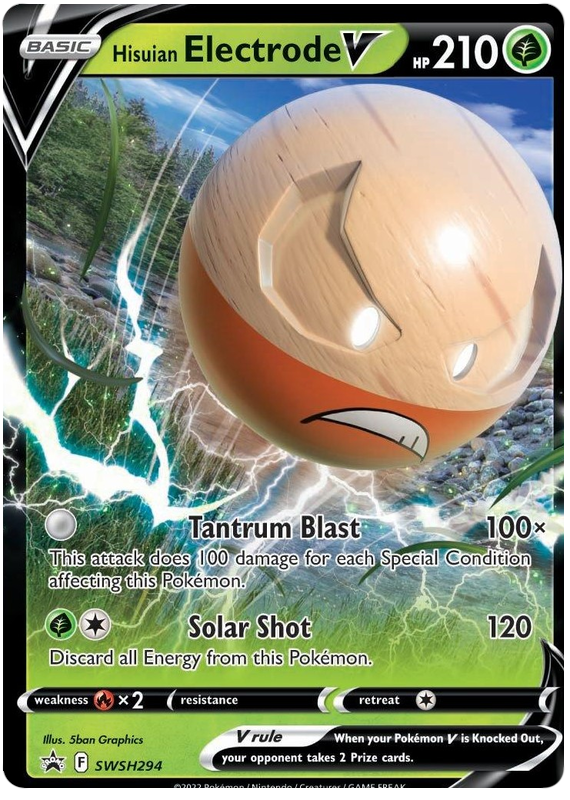 Hisuian Electrode V (SWSH294) (Jumbo Card) [Sword & Shield: Black Star Promos] | Good Games North