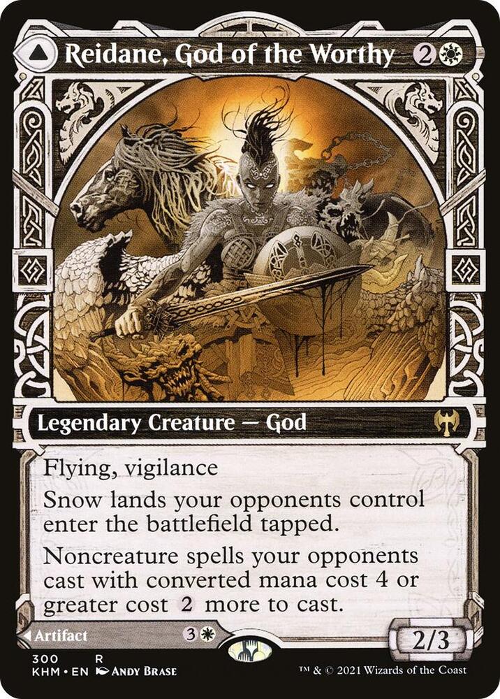 Reidane, God of the Worthy // Valkmira, Protector's Shield 300/285 (Kaldheim)  - Showcase Foil | Good Games North