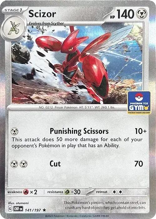 Scizor (141/197) (Pokemon Gym Promo) [Scarlet & Violet: Obsidian Flames] | Good Games North