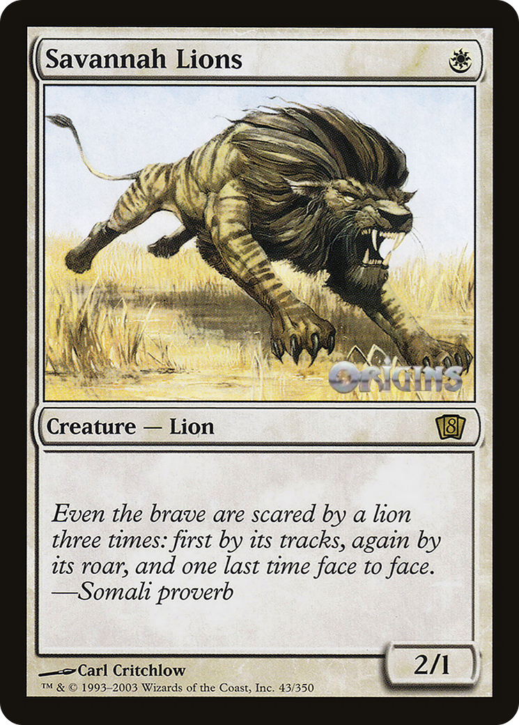 Savannah Lions (Origins 2003) [Oversize Cards] | Good Games North