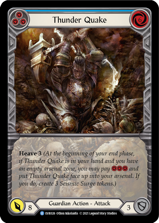 Thunder Quake (Blue) [EVR026] (Everfest)  1st Edition Extended Art Rainbow Foil | Good Games North