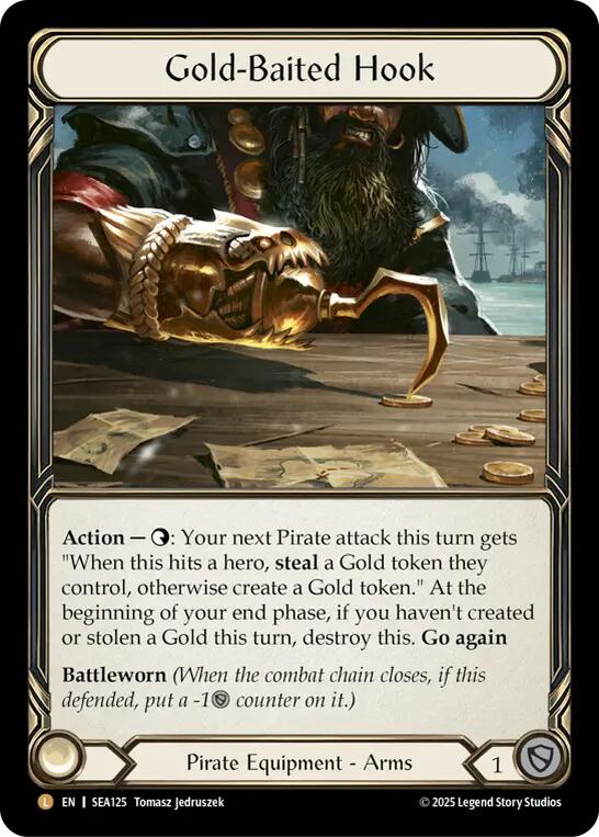 Gold-Baited Hook (Cold Foil) [SEA125] (High Seas)  Cold Foil | Good Games North
