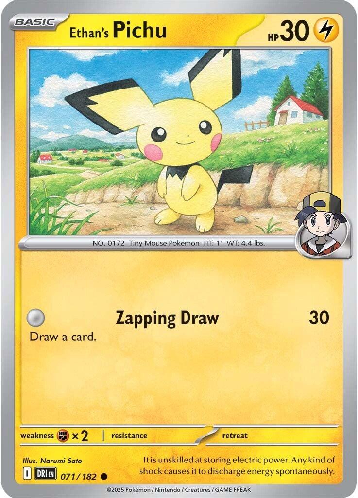 Ethan's Pichu (071/182) [Scarlet & Violet: Destined Rivals] | Good Games North