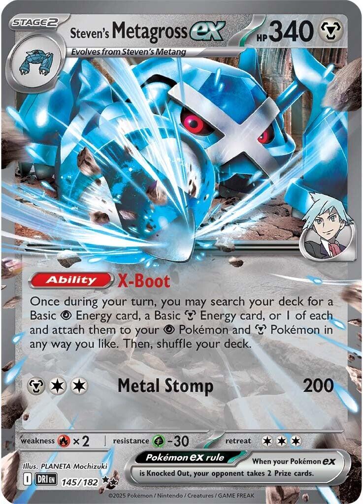 Steven's Metagross ex (145/182) [Scarlet & Violet: Destined Rivals] | Good Games North