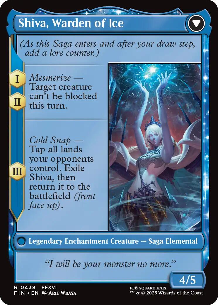 Jill, Shiva's Dominant // Shiva, Warden of Ice (Extended Art) [FINAL FANTASY] | Good Games North