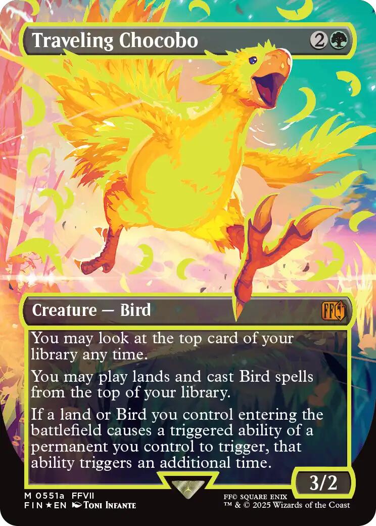 Traveling Chocobo (Borderless) (Neon Ink Yellow) [FINAL FANTASY] | Good Games North