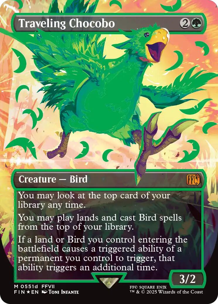 Traveling Chocobo (Borderless) (Neon Ink Green) [FINAL FANTASY] | Good Games North