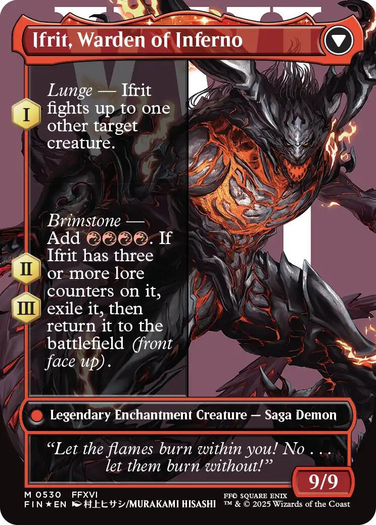 Clive, Ifrit's Dominant // Ifrit, Warden of Inferno (Borderless) (Surge Foil) [FINAL FANTASY] | Good Games North