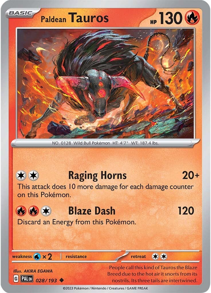 Paldean Tauros (028/193) [Scarlet & Violet: Paldea Evolved] | Good Games North