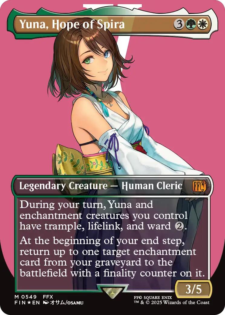 Yuna, Hope of Spira (Borderless) (Surge Foil) [FINAL FANTASY] | Good Games North
